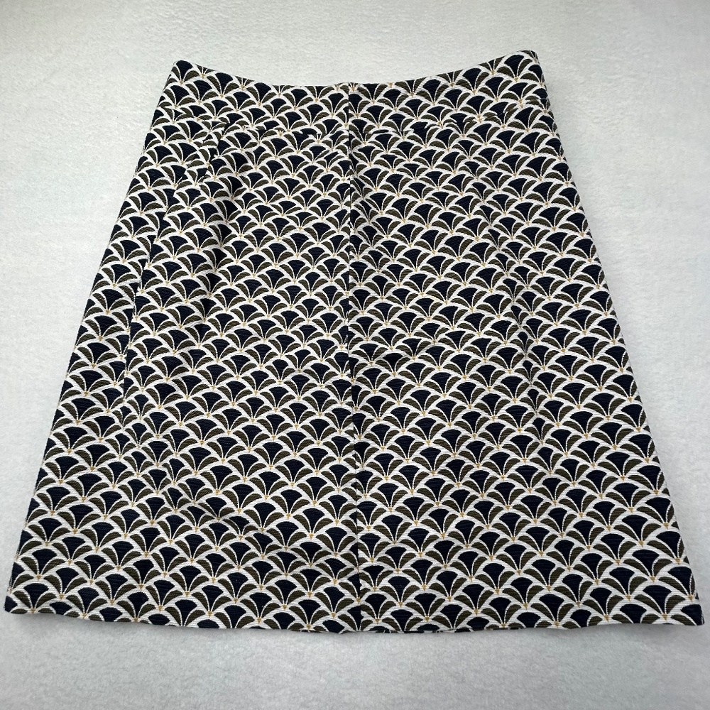 Ann Taylor Factory Women's Geometric Scallop A-Line Mini Skirt Size 4